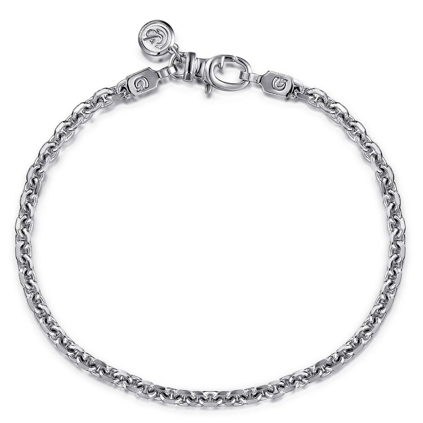 Solid Link Chain Bracelet 925 Sterling Silver TBM4806SVJJJ