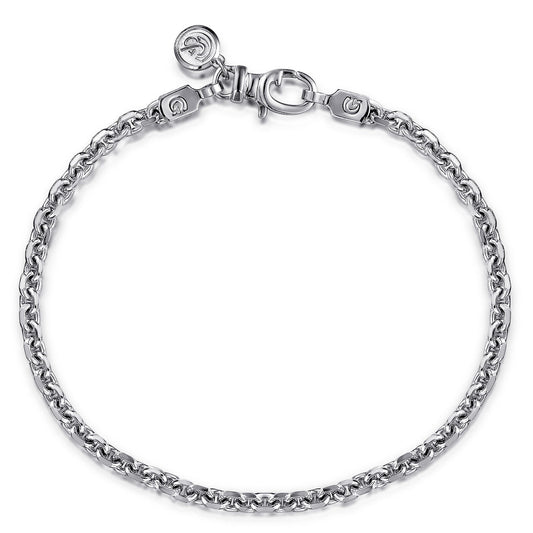 Solid Link Chain Bracelet 925 Sterling Silver TBM4806SVJJJ
