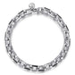 Solid Chain Bracelet Faceted 925 Sterling Silver TBM4811-85SVJJJ