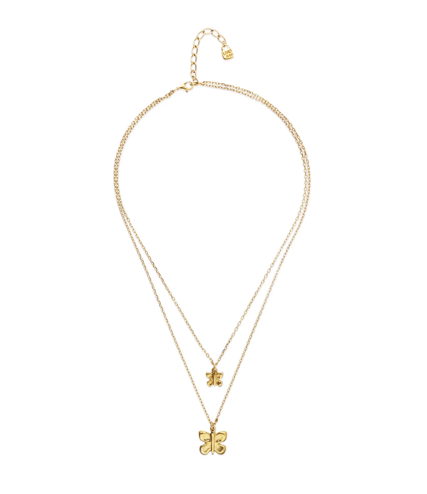 Double necklace with butterflies COL2057
