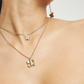 Double necklace with butterflies COL2057