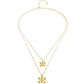Double necklace with butterflies COL2057