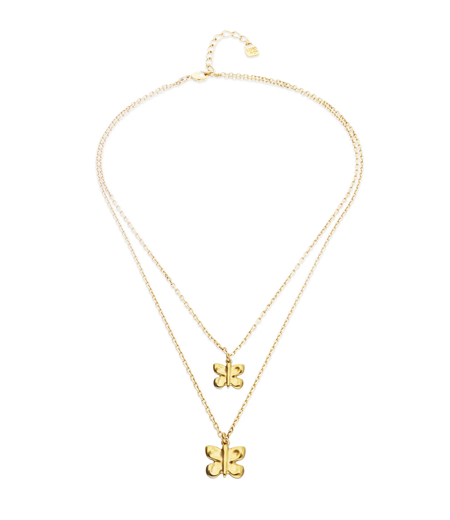 Double necklace with butterflies COL2057