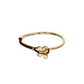 Brown leather bracelet with butterfly ornament PUL2614