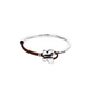 Brown leather bracelet with butterfly ornament PUL2614