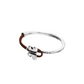 Brown leather bracelet with butterfly ornament PUL2614
