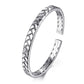 925 Sterling Silver Open Herringbone Cuff Bangle BGM4512-72SVJJJ