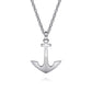 925 Sterling Silver Anchor Pendant Necklace NKM2108-22SVJJJ