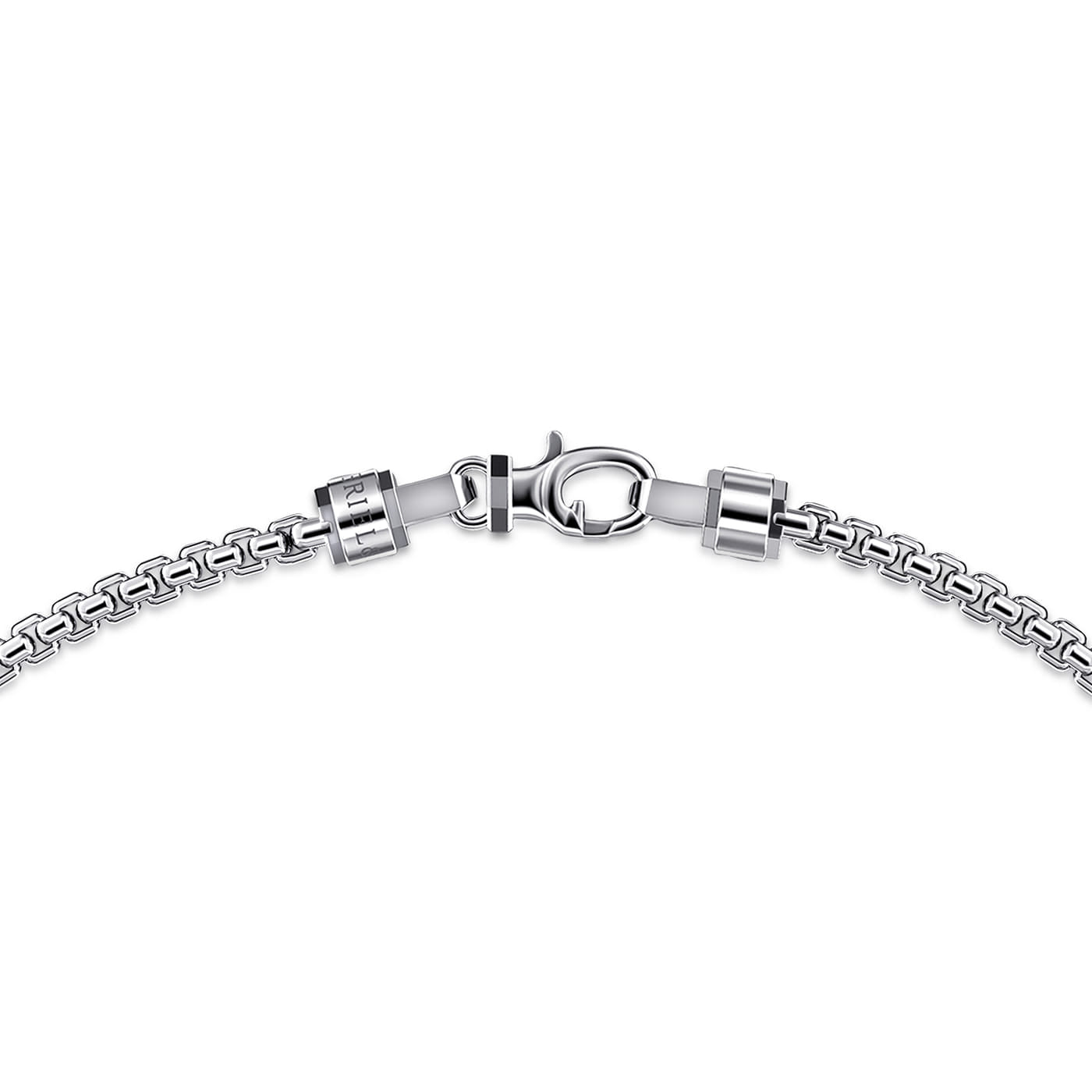 2.5mm 925 Sterling Silver Men’s Solid Round Box Chain Necklace NKM2267-22SVJJJ
