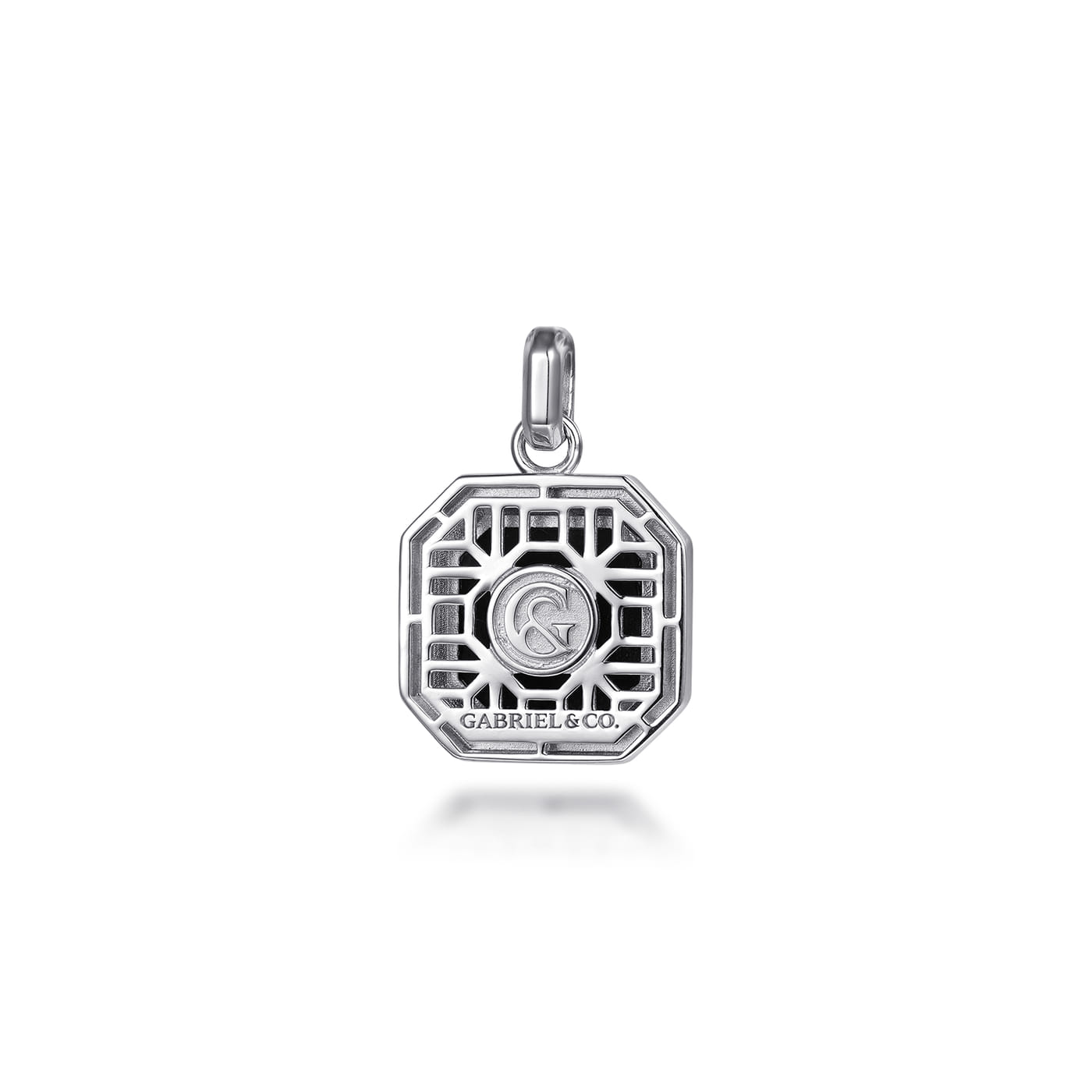 925 Sterling Silver Onyx Pendant PTM20169SVJOX