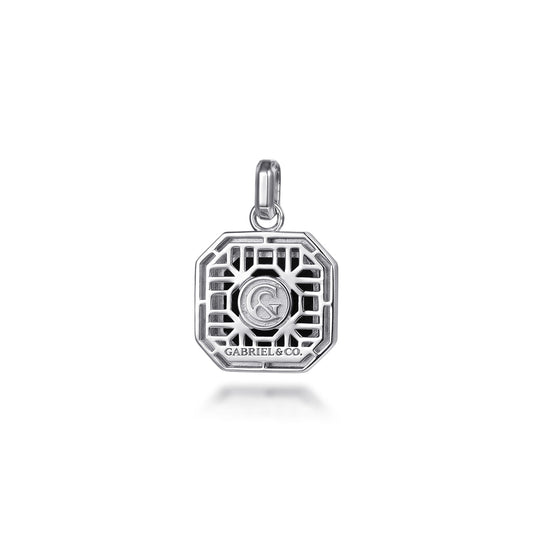 925 Sterling Silver Onyx Pendant PTM20169SVJOX