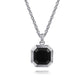 925 Sterling Silver Onyx Pendant PTM20169SVJOX