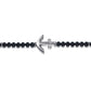 Beaded Bracelet Anchor 925 Sterling Silver Onyx 4mm TBM20038SVJOX
