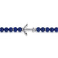 Sterling Silver and 8mm Lapis Beaded Bracelet with Anchor TBM2039SVJLP