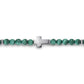 925 Sterling Silver Cross Bracelet with 4mm Malachite Beads TBM2152SVJMA