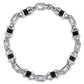 925 Sterling Silver Onyx Cylinder Beaded Men’s Bracelet TBM2169SVJOX