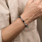 925 Sterling Silver Onyx Cylinder Beaded Men’s Bracelet TBM2169SVJOX