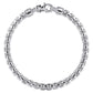 5mm 925 Sterling Silver Men’s Solid Round Box Chain Bracelet TBM2234SVJJJ