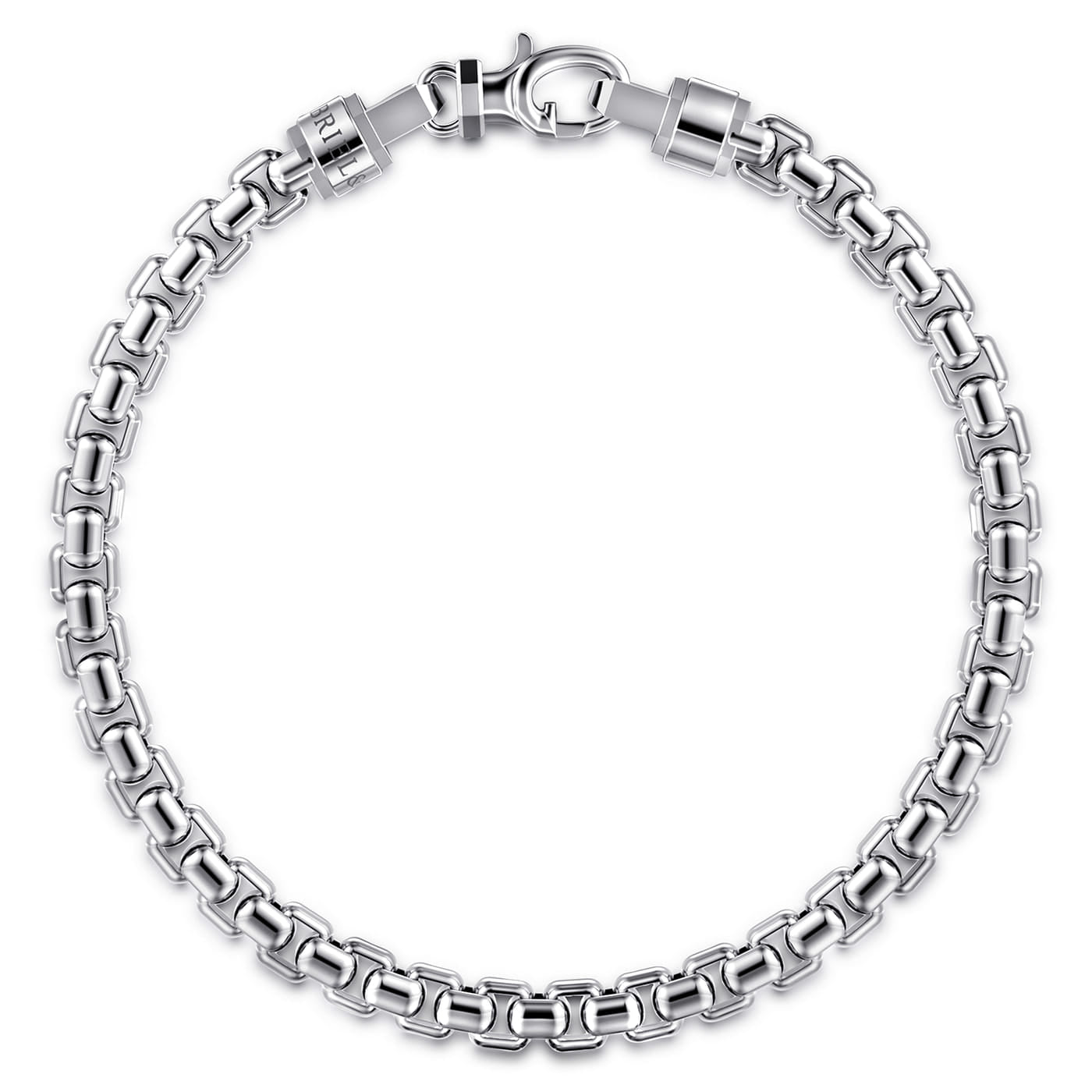 5mm 925 Sterling Silver Men’s Solid Round Box Chain Bracelet TBM2234SVJJJ