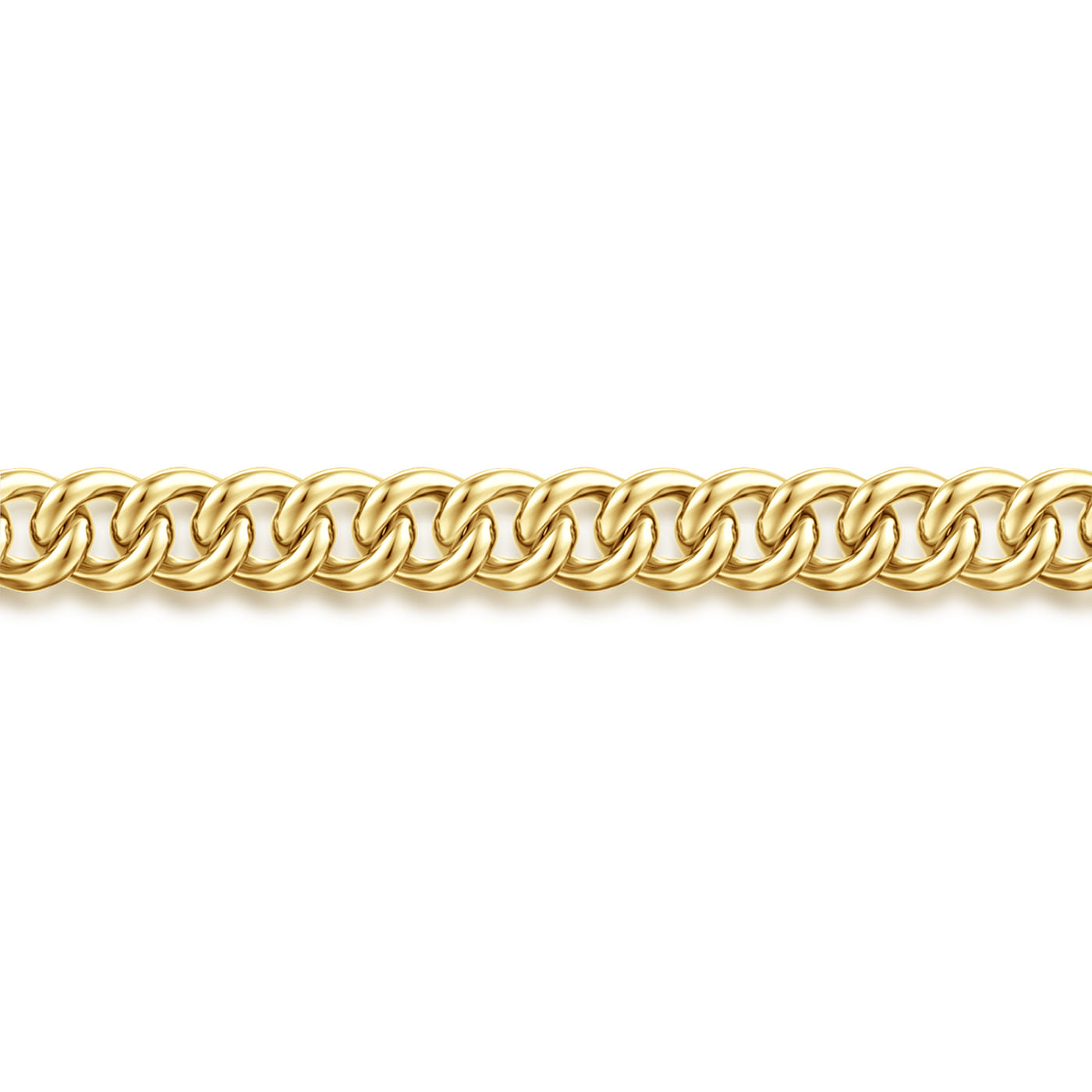 3mm 14K Yellow Gold Men’s Hollow Cuban Link Chain Bracelet TBM2268Y4JJJ