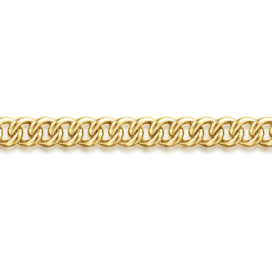 3mm 14K Yellow Gold Men’s Hollow Cuban Link Chain Bracelet TBM2268Y4JJJ