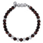 Beaded Bracelet 925 Sterling Silver Tiger Eye 6mm TBM4531SVJTE