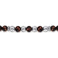 Beaded Bracelet 925 Sterling Silver Tiger Eye 6mm TBM4531SVJTE