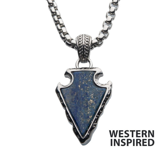 Lapis Lazuli Stone with Polished Steel SSPWT032BNK