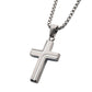 Steel Cross Drop Pendant SSP15465NK