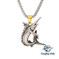 Antiqued Matte Finish Steel Marlin Pendant SSP23906NK