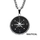 Stainless Steel & Black IP Engravable Compass SSP21376NK1