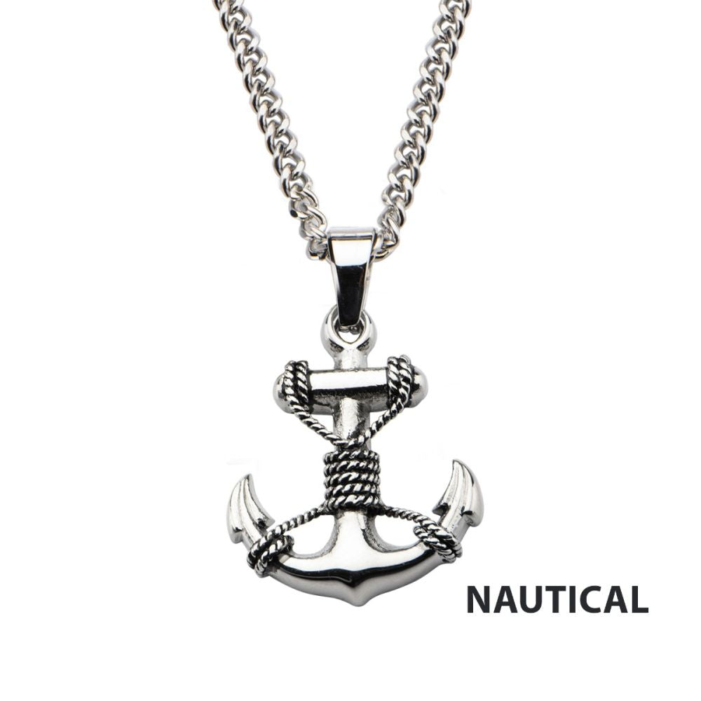 Stainless Steel Anchor Pendant with Chain SSP15103NK