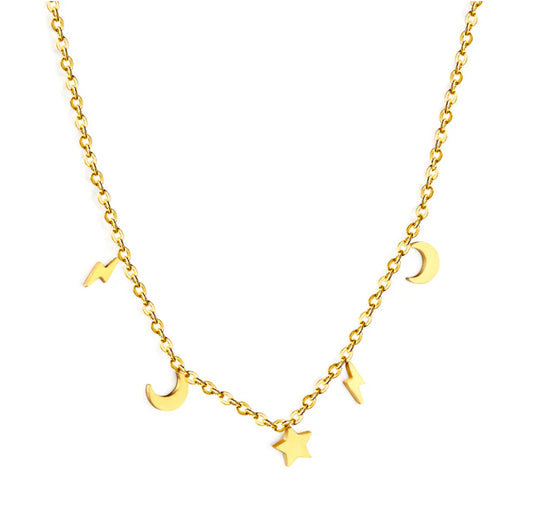Stars and Moon Necklace