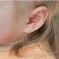14k Tiny Pave CZ Heart Earrings
