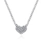 Gabriel & Co. 14K White Gold Pave Diamond Pendant Heart Necklace NK5450W45JJ