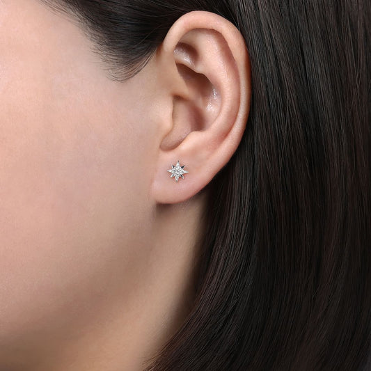 Gabriel & Co. 14K White Gold Diamond Star Stud Earrings EG13749W45JJ