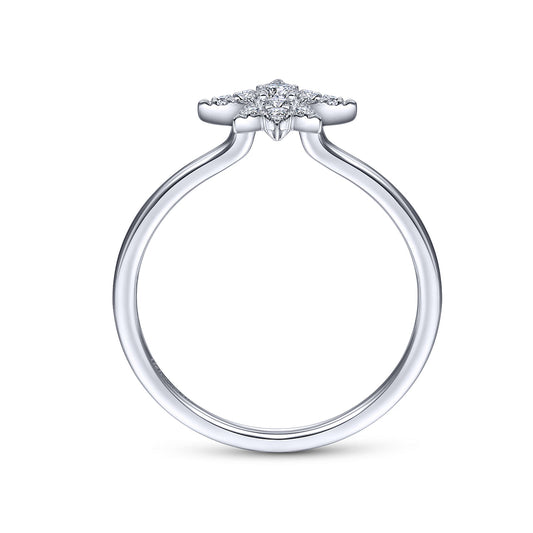 Gabriel & Co. 14K White Gold Diamond Starburst Ring LR51609W45JJ