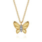 Gabriel & Co. Butterfly - 14K Yellow Gold Butterfly Necklace With Diamond Cut Finish And Graduating Diamonds NK7664Y45JJ