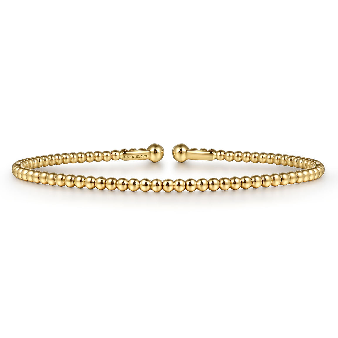 Gabriel & Co. Split 14K Yellow Gold Beaded Bujukan Bangle BG4107- 6Y4JJJ.LOCK