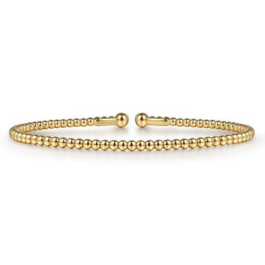 Gabriel & Co. Split 14K Yellow Gold Beaded Bujukan Bangle BG4107- 6Y4JJJ.LOCK