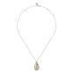 Gabriel & Co. 925 Sterling Silver and 14K Yellow Gold Bujukan Multiple Row Teardrop Pendant Necklace