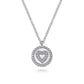 Gabriel & Co. 925 Sterling Silver Bujukan Diamond Heart Pendant Necklace NK6920SV5JJ