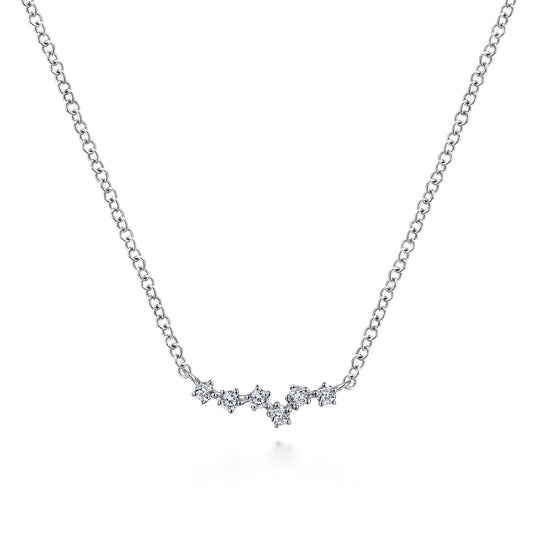 Gabriel & Co. 14K White Gold Diamond Constellation Bar Necklace NK6118W45JJ
