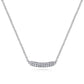 Gabriel & Co. 14K White Gold Curved Pave Diamond Bar Necklace NK5989W45JJ