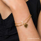 Gabriel & Co. 14K Yellow Plain Gold Paperclip Chain Bracelet with Personalized Bujukan Framed Heart Charm TB4874-7Y4JJJ