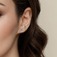 Gabriel & Co. 14K Yellow Gold 925 Sterling Silver Diamond Flower Stud Earrings EG15426MZ5JJ