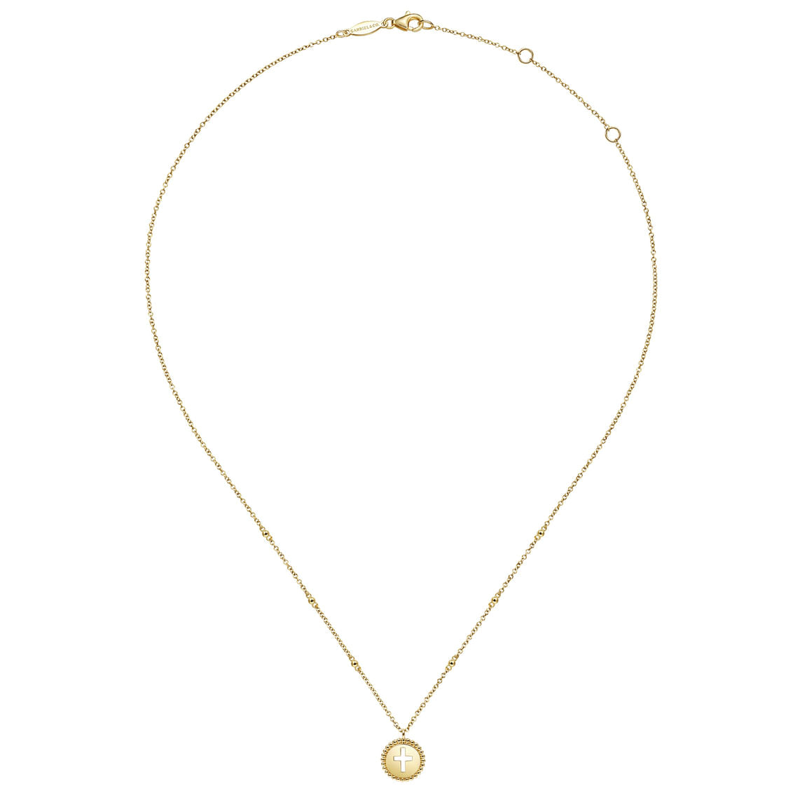 Gabriel & Co. 14K Yellow Gold Bujukan Cross Pendant Necklace NK6490Y4JJJ