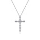 Gabriel & Co. 14K White Gold Segmented Diamond Cross Necklace NK2211W45JJ