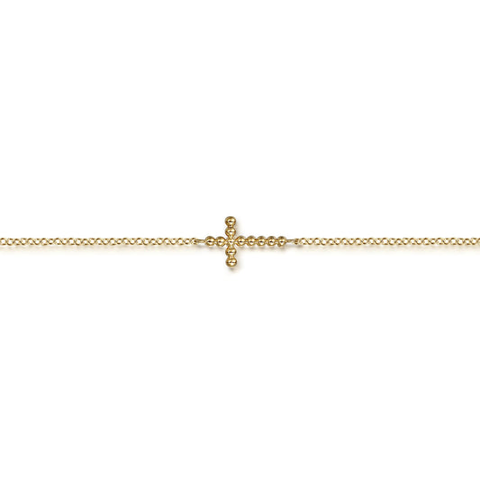 Gabriel & Co. 14K Yellow Plain Gold Bujukan Cross Bracelet TB5006Y4JJJ