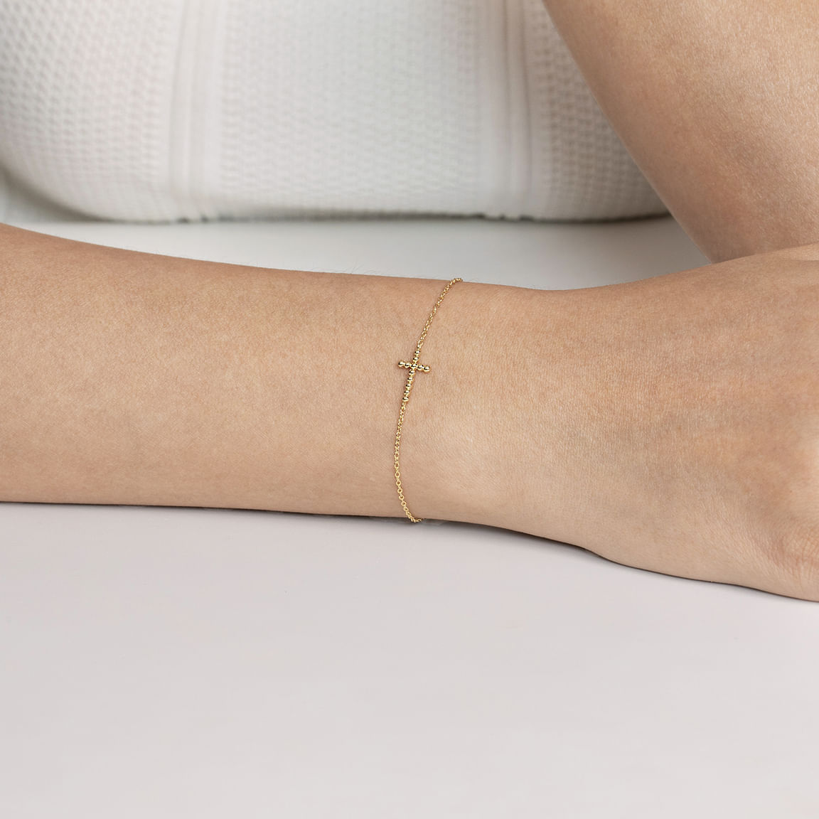 Gabriel & Co. 14K Yellow Plain Gold Bujukan Cross Bracelet TB5006Y4JJJ